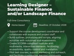 GLF is Hiring a Learning Designer in Sustainable Finance and Landscape Finance — Home-based/ Remote Consultancy 2026 glf-is-hiring-a-learning-designer-in-sustainable-finance-and-landscape-finance-—-home-based/-remote-consultancy-2026